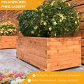 Mega Holz Pflanzkübel Pinie Lasiert 100x40 cm - Massiv & wetterfest - Fertig montierter Blumenkübel aus Kiefernholz - Rustikaler Blumentopf für Garten, Balkon & Terrasse, witterungsbeständig & robust - Thumbnail 2