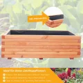 Pflanzkübel Pinie Lasiert 120x40 cm - Massiv & wetterfest - Fertig montierter Blumenkübel aus Kiefernholz - Rustikaler Blumentopf für Garten, Balkon & Terrasse, witterungsbeständig & robust - Thumbnail 3