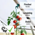 com-four® 120x Rispenhaken, Tomatenhaken, Pflanzenklemmen J-Haken - Rankhilfen für Kletterpflanzen - Pflanzenhaken für Rankgewächse - Stützklammern für Tomaten, Pflanzenclips, Tomatenclips - Thumbnail 2