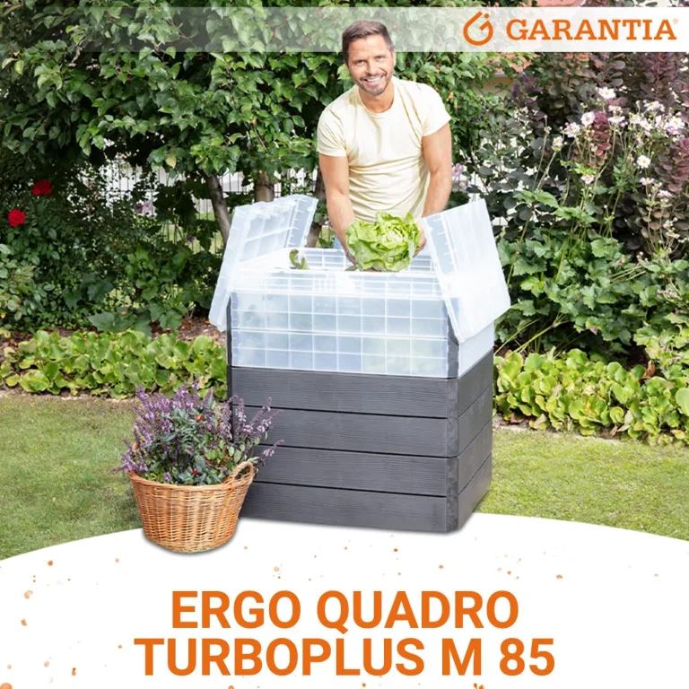 Garantia Ergo Quadro TurboPlus M 85 Hochbeet Wood - Blumentopf, Hochbeete für Garten, Pflanzkübel Groß Außen, Blumenkasten, Blumentopf Hoch, Blumenkübel, Frühbeet – Bild 2