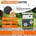 Garantia Ergo Quadro TurboPlus M 85 Hochbeet Wood - Blumentopf, Hochbeete für Garten, Pflanzkübel Groß Außen, Blumenkasten, Blumentopf Hoch, Blumenkübel, Frühbeet - Thumbnail 3