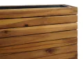 Pflanzkasten HWC-L21AM, Hochbeet Pflanzkübel Blumentopf, eckig 77x63x23cm Outdoor Akazie Holz FSC®-Zertifiziert, braun - Thumbnail 5