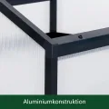 Alu Mini-Gewächshaus Frühbeet lichtdurchlässig Tomatenhaus Pflanzenhaus Treibhaus Pflanzbeet 117x97X53cm (Schwarz) - Thumbnail 7