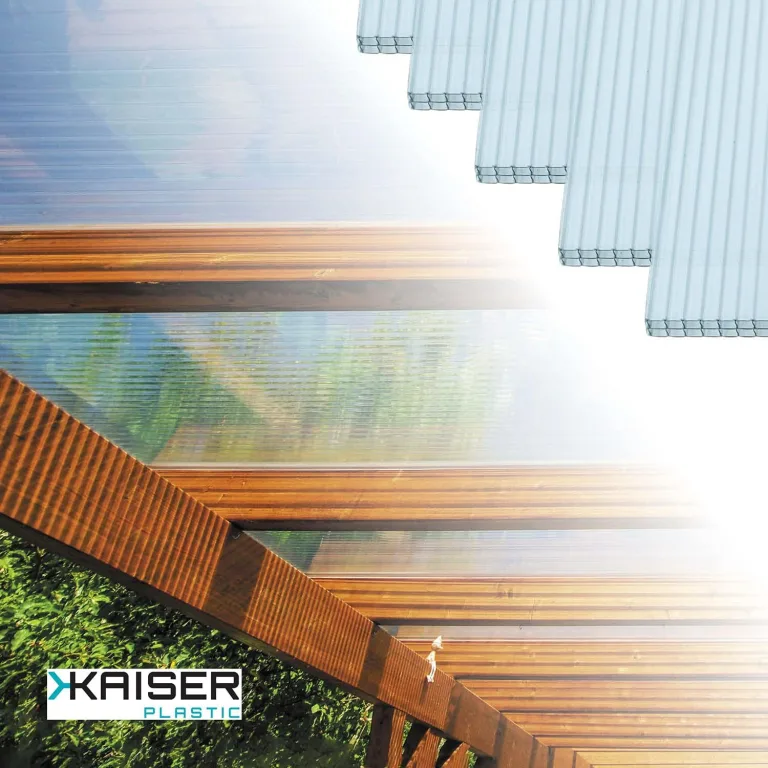 KAISER plastic® 4x Doppelstegplatten Polycarbonat 16/20-98 x 300 cm (11,76 m²) - Klar & UV-beständig - Hohlkammerplatten Xtra Strong - Stegplatten für Dach, Gewächshaus, Carport – Bild 6
