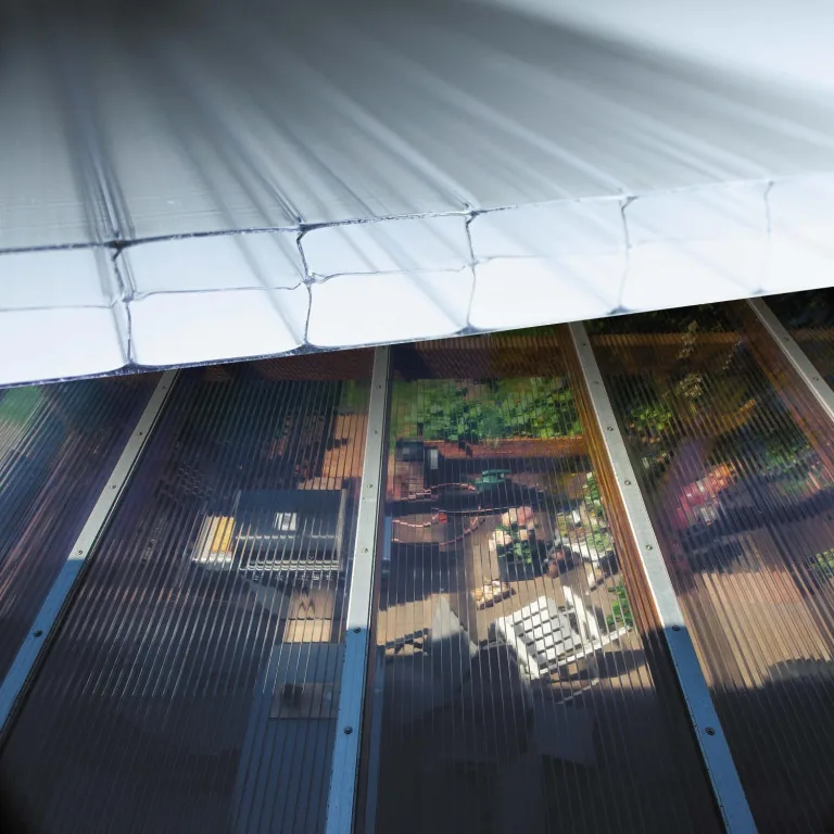 KAISER plastic® 4x Doppelstegplatten Polycarbonat 16/20-98 x 300 cm (11,76 m²) - Klar & UV-beständig - Hohlkammerplatten Xtra Strong - Stegplatten für Dach, Gewächshaus, Carport – Bild 7