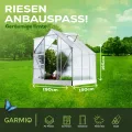 Gewächshaus Cuneo 190x190cm für den Garten, Alu Frühbeet inklusive Fundament, 2 Dachfenster Treibhaus Aufzucht Pflanzenhaus Tomatenhaus 3,7m² UV-Schutz - Thumbnail 6