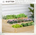 Outsunny Hochbeet Holz, Pflanzbeet Frühbeet Gartenbeet Blumentreppe Gemüsebeet 117 x 100 x 54 cm für Garten Balkon Terrasse, Pflanzentreppe für Blumen, Pflanzen,Obst, Gemüse - Thumbnail 5