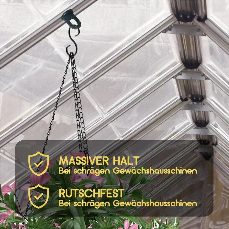 50x Gewächshausclips mit hoher Tragkraft, Stabile Pflanzenhalter, Aufhängevorrichtungen für Gewächshaus, Perfekte Ösen Rankhilfe Clips Kunststoff, für Ihr Gewächshaus und Paradies – Bild 4