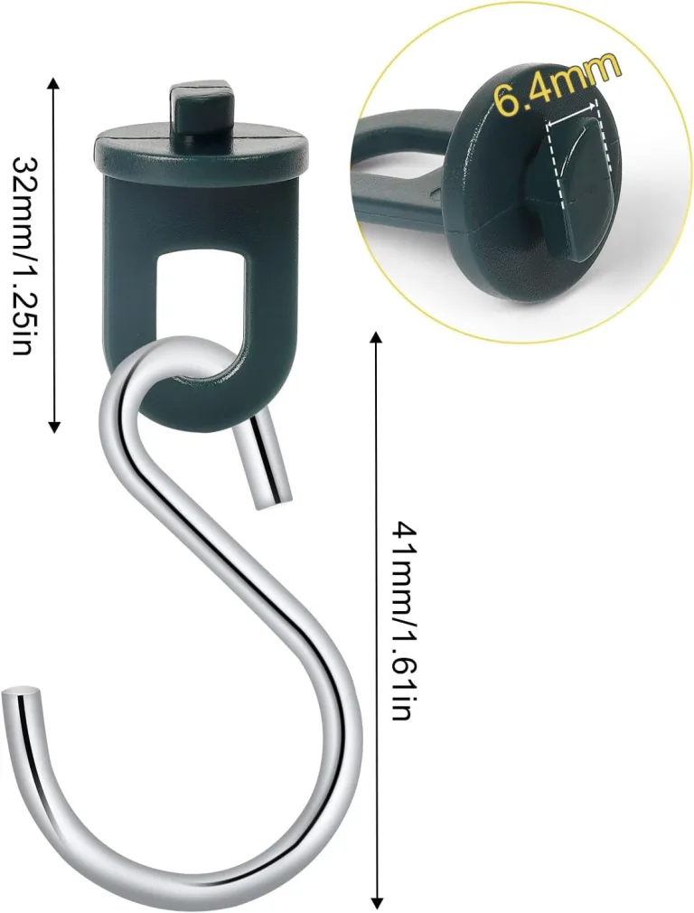 50x Gewächshausclips + 30x Haken, | Stabile Pflanzenhalter Gewächshaus Clips | Aufhängevorrichtungen für Gewächshaus | Perfekte Ösen Rankhilfe Clips Kunststoff, für ihr Gewächshaus und Paradies – Bild 3