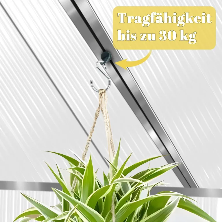 50x Gewächshausclips + 30x Haken, | Stabile Pflanzenhalter Gewächshaus Clips | Aufhängevorrichtungen für Gewächshaus | Perfekte Ösen Rankhilfe Clips Kunststoff, für ihr Gewächshaus und Paradies – Bild 4