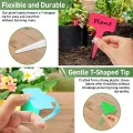 160 Stück Pflanzenschilder aus Premium Kunststoff - 100 X Weiß + 60 X Bunt, Pflanzenstecker zum Beschriften wetterfest, Stecketiketten Pflanzen Für Gemüse, Kräuter, blumen - Thumbnail 5
