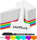 160 Stück Pflanzenschilder aus Premium Kunststoff - 100 X Weiß + 60 X Bunt, Pflanzenstecker zum Beschriften wetterfest, Stecketiketten Pflanzen Für Gemüse, Kräuter, blumen - Thumbnail 1