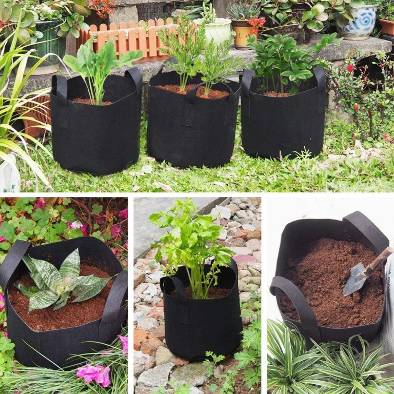 König Design 40x 20L Pflanzsack aus Vlies Stoff - 40er Set 20L Pflanztaschen aus 300 g/m² Filz & Vliesstoff - Pflanzgefäß Pflanzbeutel für Balkon Terrasse Gewächshaus & Garten – Bild 10