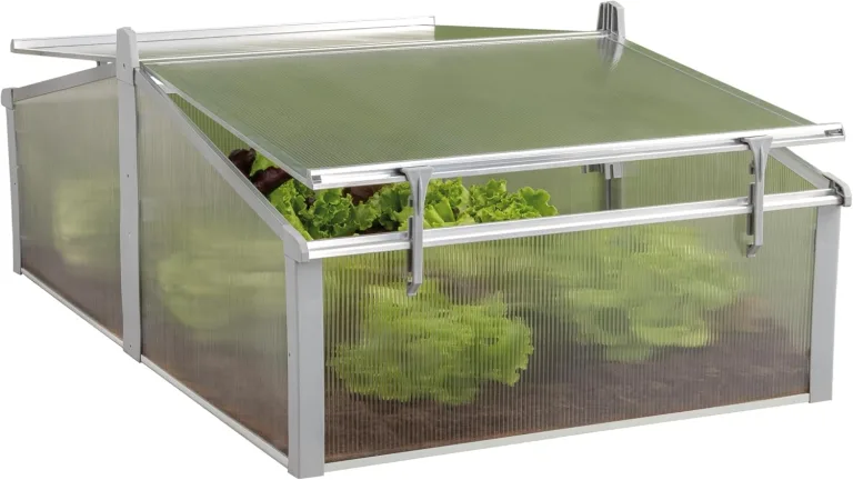 JUWEL Thermo Frühbeet Easy FIX 120/80 (für Palettenrahmen-Hochbeete 120x80 cm, rostfreie Aluprofile, 2 Fenster mit Windsicherung, 4 mm Hohlkammerplatten) 20222 – Bild 1