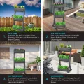 KESSER® Hochbeet mit 3 Etagen Premium Blumenkasten Blumentreppe Pflanztreppe Gemüsebeet Kräuterbeet Pflanzkübel Frühbeet Blumenbeet Pflanzkasten mit Gartenvlies - Beet inkl. Schaufelset, Anthrazit - Thumbnail 3
