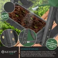 KESSER® Hochbeet mit 3 Etagen Premium Blumenkasten Blumentreppe Pflanztreppe Gemüsebeet Kräuterbeet Pflanzkübel Frühbeet Blumenbeet Pflanzkasten mit Gartenvlies - Beet inkl. Schaufelset, Anthrazit - Thumbnail 5