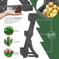 KESSER® Hochbeet mit 3 Etagen Premium Blumenkasten Blumentreppe Pflanztreppe Gemüsebeet Kräuterbeet Pflanzkübel Frühbeet Blumenbeet Pflanzkasten mit Gartenvlies - Beet inkl. Schaufelset, Anthrazit - Thumbnail 6