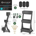 KESSER® Hochbeet mit 3 Etagen Premium Blumenkasten Blumentreppe Pflanztreppe Gemüsebeet Kräuterbeet Pflanzkübel Frühbeet Blumenbeet Pflanzkasten mit Gartenvlies - Beet inkl. Schaufelset, Anthrazit - Thumbnail 7
