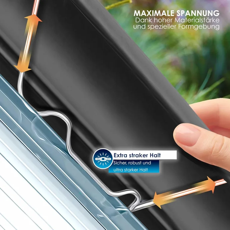KESSER® 14x Polycarbonat Hohlkammerstegplatten 4mm | 14,7m² Doppelstegplatte - 70 x 150 | Stegplatten UV-beständig Für Gewächshaus Gartenbau Carports | 50xKlammern, 50xZ-Clips & 30xGewächshausclips – Bild 7