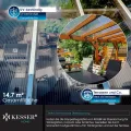 KESSER® 14x Polycarbonat Hohlkammerstegplatten 4mm | 14,7m² Doppelstegplatte - 70 x 150 | Stegplatten UV-beständig Für Gewächshaus Gartenbau Carports | 50xKlammern, 50xZ-Clips & 30xGewächshausclips - Thumbnail 5
