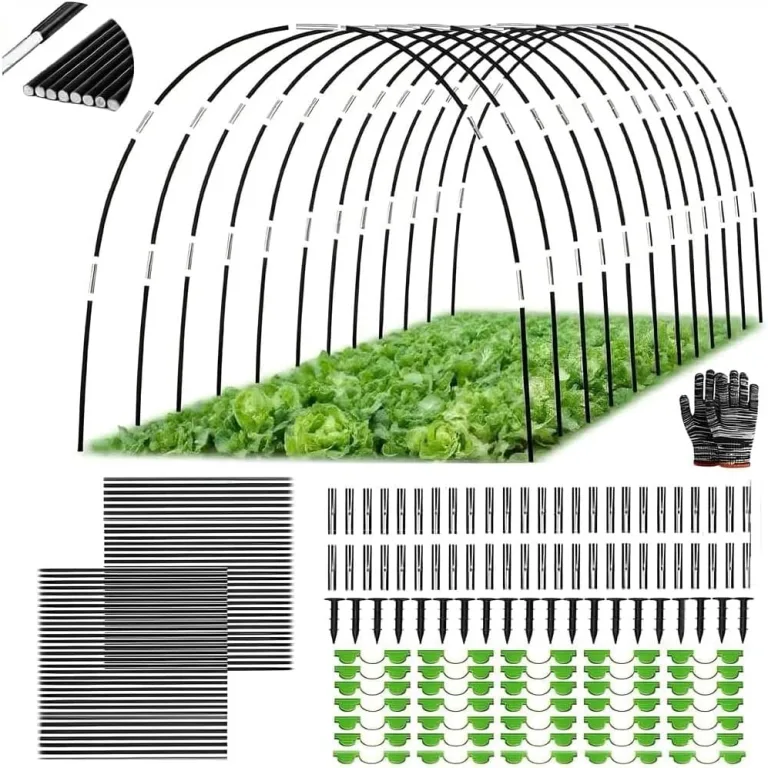 Pflanztunnel Bögen,30 PCS Tunnelbögen Hochbeet,Abnehmbar Folientunnel für Hochbeet,Gewächshaus Bogen 6mm mit Kunststoff umwickelt,Gewächshaus Reifen,Gartentunnel Bögen,Gewächshaus Tunnel – Bild 10