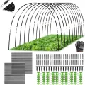 Pflanztunnel Bögen,30 PCS Tunnelbögen Hochbeet,Abnehmbar Folientunnel für Hochbeet,Gewächshaus Bogen 6mm mit Kunststoff umwickelt,Gewächshaus Reifen,Gartentunnel Bögen,Gewächshaus Tunnel - Thumbnail 10