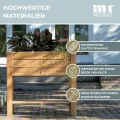 Hochbeet Kräuter aus Teakholz | modernes Gartenbeet XL Blumenkasten 86x40x80 cm (BxTxH) | großes Kräuterbeet | Pflanzenbeet für den Balkon-Garten | Naturholz mit Folie | Sichtschutz - Thumbnail 5