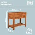 Hochbeet Kräuter aus Teakholz | modernes Gartenbeet XL Blumenkasten 86x40x80 cm (BxTxH) | großes Kräuterbeet | Pflanzenbeet für den Balkon-Garten | Naturholz mit Folie | Sichtschutz - Thumbnail 6