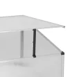 Spetebo Frühbeetkasten mit Aluminium Rahmen - 100 x 60 cm - Kleines Gewächshaus mit Schrägdach - Polycarbonat Treibhaus Kasten Gemüsebeet Abdeckung - Thumbnail 6