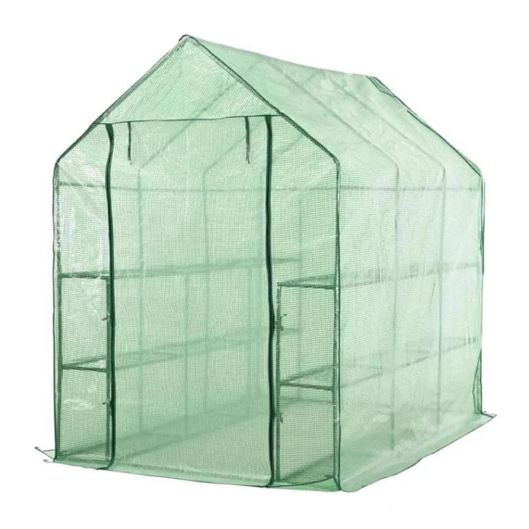 Escala Gewächshaus Treibhaus Glashaus Frühbeet (143 x 143 x 195 cm) Grün – Bild 8