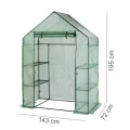 Escala Gewächshaus Treibhaus Glashaus Frühbeet (143 x 73 x 195 cm) Grün - Thumbnail 5
