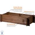 dobar® Hochbeet Massivholz Stecksystem Gr. M stapelbar - Pflanzkasten inkl. Pflanzfolie - 117 x 58,5 x 27,5 cm - Dunkelbraun - Thumbnail 3