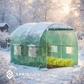Gewächshaus Folientunnel 450x200x200 cm Foliengewächshaus Winterfest mit Bogendach Fenster UV-Schutz Tomatenhaus Groß Folie PE 140g Gartengewächshäuser Tomatendach Folientunnel Gewächshaus SPRINGOS - Thumbnail 7