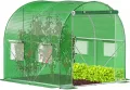 Gewächshaus Folientunnel 450x200x200 cm Foliengewächshaus Winterfest mit Bogendach Fenster UV-Schutz Tomatenhaus Groß Folie PE 140g Gartengewächshäuser Tomatendach Folientunnel Gewächshaus SPRINGOS - Thumbnail 8