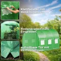 Gewächshaus Folientunnel 450x200x200 cm Foliengewächshaus Winterfest mit Bogendach Fenster UV-Schutz Tomatenhaus Groß Folie PE 140g Gartengewächshäuser Tomatendach Folientunnel Gewächshaus SPRINGOS - Thumbnail 3