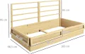 Outsunny Hochbeet mit Rankhilfe, Kräuterbeet, Pflanzkasten aus Holz, Blumenkasten für Garten, Balkon, Naturholz, 183 x 98,5 x 95 cm - Thumbnail 7