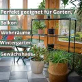Pflanzenregal - Gartenregal - Lageregal - Blumenständer Metall - Drahtgitterböden - Frühbeet - Leiterregal GRO, 90x30x106, 2 Stück, grün - Pflanzenständer für Gewächshaus Balkon - Thumbnail 7