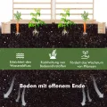 GOPLUS Blumenkasten mit Rankgitter, Hochbeet mit 3 Spalieren, Pflanzkasten mit Rankhilfe, Gartenbeet Gartenspalier aus Tannenholz, für Kletterpflanzen (222 x 114 x 110 cm) - Thumbnail 4