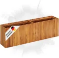 DELUKE Hochbeet aus Holz Jona | 200x30x25cm, Akazienholz | Hochbeet für Garten Hochbeet Holz Gartenbeet hoch Kräuterbeet XXL Blumenbeet Gemüsebeet groß Garten - Thumbnail 9