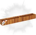 DELUKE Hochbeet aus Holz Jona | 200x30x25cm, Akazienholz | Hochbeet für Garten Hochbeet Holz Gartenbeet hoch Kräuterbeet XXL Blumenbeet Gemüsebeet groß Garten - Thumbnail 1