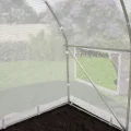 TOOLPORT Foliengewächshaus Gewächshaus 2x3m stabil & langlebig mit Fenster - reißfeste PE Plane 180g/m² weiß transparent - Thumbnail 5