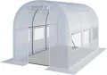 TOOLPORT Foliengewächshaus Gewächshaus 2x3m stabil & langlebig mit Fenster - reißfeste PE Plane 180g/m² weiß transparent - Thumbnail 1