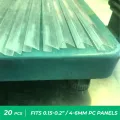 Gewächshausplatten aus Polycarbonat, U-Steckverbinderprofil – 20 Stück, 0,6 m Länge, verhindern, dass Staub, Regen und Feuchtigkeit in Doppelwandplatten gelangen, passend für 6 mm oder 4 mm (0,2 Zoll) - Thumbnail 8