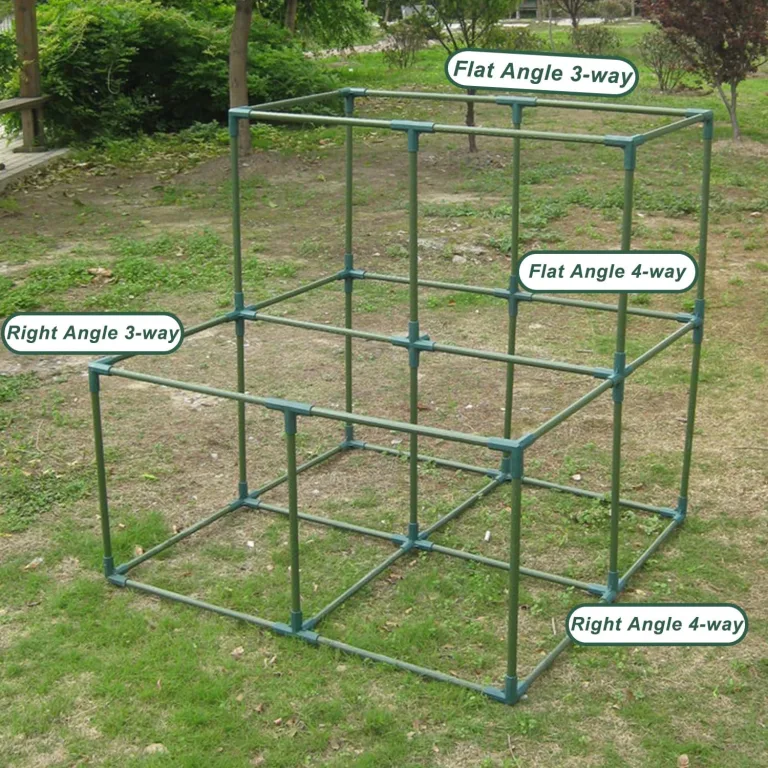 20 Stück Gewächshaus Eckverbinder, Gewächshaus Rahmen, Verbindungsstücke, Verbindungsstücke für Gewächshaus Rahmen, geeignet für Garten Rahmen, Traubenspalier, Schuppen, 4 Arten, 11mm(Grüner) – Bild 5
