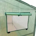 NATIV Robustes Tomaten Gewächshaus, Foliengewächshaus mit 2 Fenstern, Tomatenhaus mit aufrollbarer Türe, Tomatendach 200 x 77 x 169 cm, Tomatengewächshaus aus grüner Gewächshausfolie - Thumbnail 6
