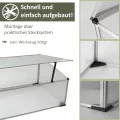 NATIV Frühbeet aus 1 mm dicken Aluminium, Hochbeet Abdeckung mit arretierbarem Dach, Frühbeetkasten mit Polycarbonatplatten, Frühbeetaufsatz für Hochbeet 100 x 60 cm, Mini Gewächshaus - Thumbnail 2