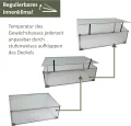 NATIV Frühbeet aus 1 mm dicken Aluminium, Hochbeet Abdeckung mit arretierbarem Dach, Frühbeetkasten mit Polycarbonatplatten, Frühbeetaufsatz für Hochbeet 100 x 60 cm, Mini Gewächshaus - Thumbnail 3
