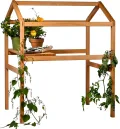 dobar® Frühbeetaufsatz aus Holz für Hochbeet Kubus 2.0 - Frühbeetkasten für Garten - 76 x 56 x 20 cm - Braun - Thumbnail 8