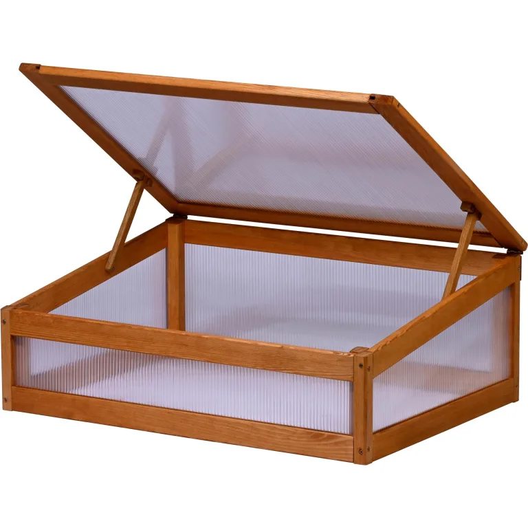 dobar® Rankhilfen-Aufsatz Gurken für Hochbeet Kubus 2.0 - Rankhilfe für den Garten - 78 x 58 x 78 cm - Braun – Bild 9