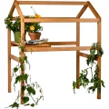 dobar® Rankhilfen-Aufsatz Gurken für Hochbeet Kubus 2.0 - Rankhilfe für den Garten - 78 x 58 x 78 cm - Braun - Thumbnail 7